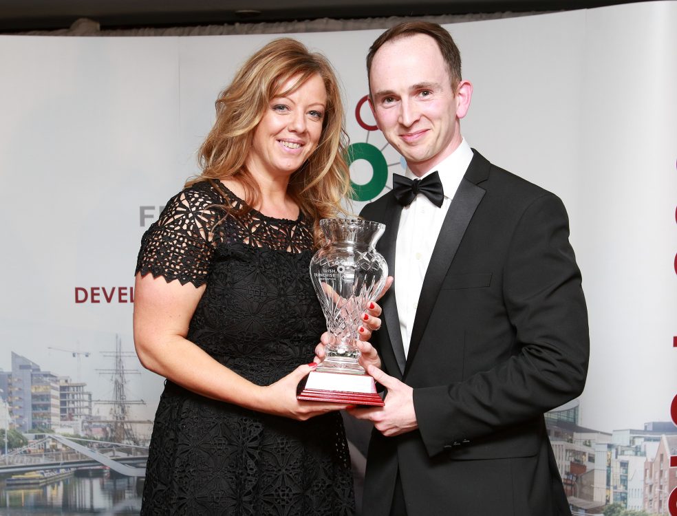 Irish Franchise Awards presenting the award for Best New Business Model to Sinead Reid, AIL Group for Oasis of Taste